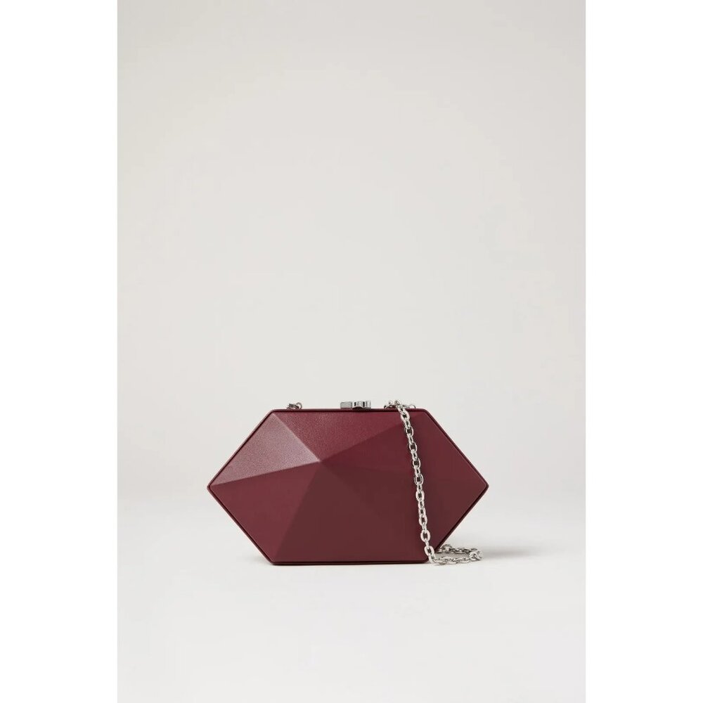 Hugo Boss Burgundy Geometric Clutch